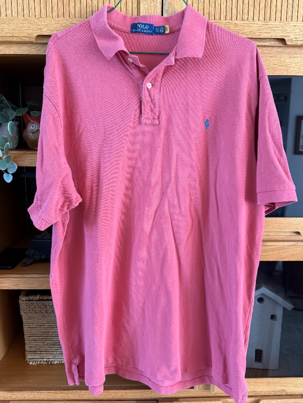 2XLT Polo Ralph Lauren Mens Classic Fit Soft Cotton Polo Shirt, Coral